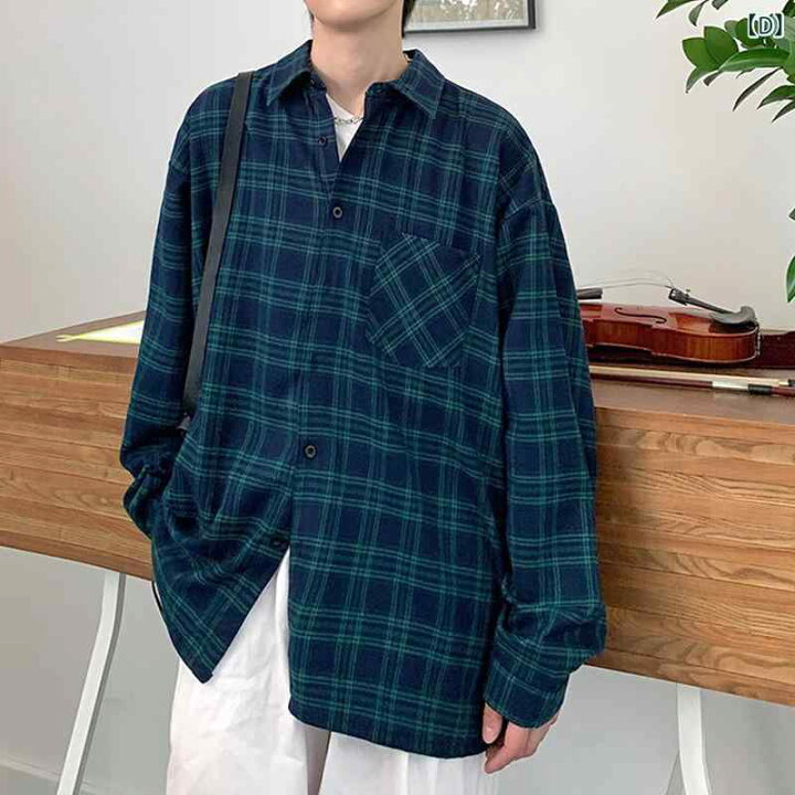 楽天市場】シャツ メンズ 春秋 格子柄 長袖 カジュアル トップス ゆったりサイズ 開襟シャツ ライトアウター ブラック レッド イエロー グリーン  : LINEAR shop シャツ 男性用 グリーン系 格子柄 長袖 接触冷感 ポリエステル混紡 普段使い 春秋