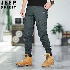 ワークパンツ メンズ 男性用 アウトドア 多ポケット ゆったり ストレート カーゴパンツ 綿 春 黒 青 グレー カーキ