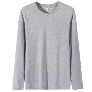 Tシャツ 男女兼用 300g 精梳綿 無地 クルーネック 長袖 Tシャツ メンズ レディース インナー トップス カットソー カジュアル スポーツ トレーニングウェア ルームウェア 春夏秋冬 白 グレー