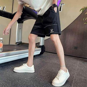 ハーフパンツ メンズ 男性用 カーゴパンツ ショートパンツ スポーツ カジュアル 高腰 膝丈 黒