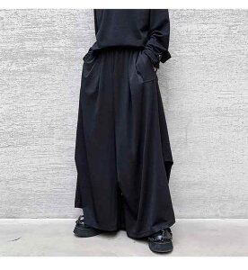 パンツ メンズ 男性用 ワイドレッグパンツ カジュアルパンツ ストリート ダンス 高伸縮 ブラック 黒 S M L XL 2XL 3XL 4XL 春夏