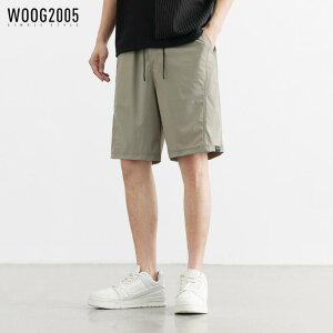 ハーフパンツ メンズ 男性用 接触冷感 ストレッチ 薄手 イージーパンツ カーキ 黒