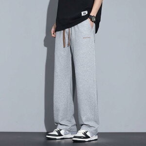 パンツ 男性用 ワイドレッグ 薄手 ストレート ズボン メンズ リラックスパンツ コットン混紡 イージーパンツ カジュアル 春夏 ブラック グレー カーキ