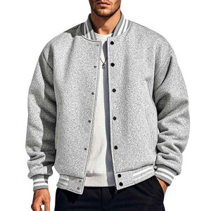 ジャケット メンズ 男性用 秋冬 フリース アメリカン スポーツ ウェア ゆったり リラックス スタンドカラー 野球服 エアフォース ワン パイロット ジャンパー アウター 耐摩耗性 ポリエステ
