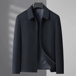 ジャケット メンズ 男性用 ウール テーラード 秋冬 加厚 アウター 大きいサイズ 紺色 ネイビー