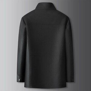 ジャケット メンズ 男性用 PUレザー 裏起毛 立襟 秋冬 ゆったり 大きいサイズ 普段使い ブラック系