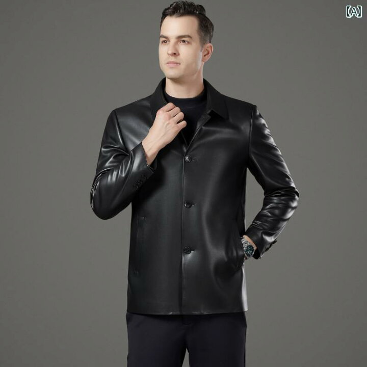 楽天市場】レザージャケット メンズ 男性用 羊革 シープスキン 秋冬 襟 