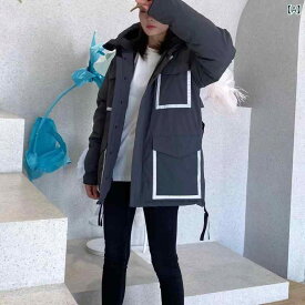 羽絨服 メンズ レディース カナダグース風 ジャケット アウター 防寒着 暖かい グレー オレンジレッド ブラック