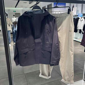 ジャケット 男性用 黒 アウトドア 登山服 防水 防風 耐摩耗性 フード付き ブルゾン ジャンパー ウェア