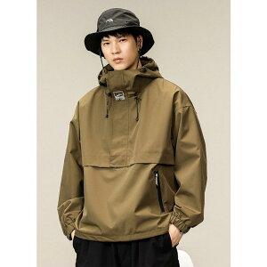 マウンテンパーカー メンズ 防水 防風 ジャケット 男性用 アウトドア 登山服 アウター 秋物 ポリエステル ブラック