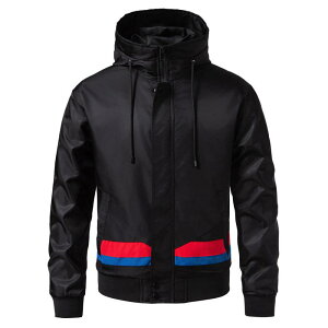 ジャケット メンズ 男性用 登山服 防水 防風 アウター 運動着 スポーツウェア 立襟 ポリエステル 黒 ブラック