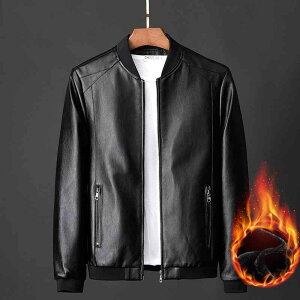 ジャケット メンズ 男性用 PUレザー 裏起毛 ライダースジャケット 秋冬 防寒 あったか ブルゾン ジャンパー アウター 大きいサイズ ブラック ブラウン系
