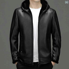 冬 服 新品 男性用 一体 帽子 付き 服 カジュアル 厚手 保温 ジャケット