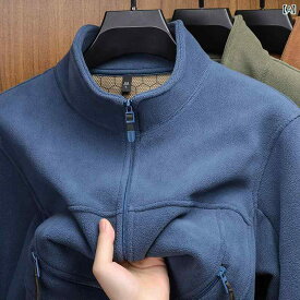 グラフェンの フリースの 男性の ガウン 秋冬 新型の ガウン 保温の スタンドカラーの 色の コートの 男性の 卸売り