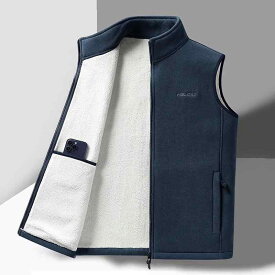 メンズ ベスト 秋冬用 フリース ボア 防寒 シニア 紳士服 あったか チョッキ ジレ カジュアル 重ね着 無地 トップス 部屋着 防寒着 暖かい 冬服