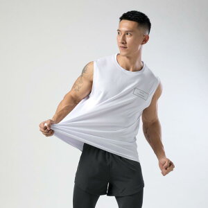 タンクトップ メンズ 男性用 通気性 吸湿速乾 トレーニング ランニング 運動 スポーツ ウェア ポリエステル 軽量 白 黒 春夏