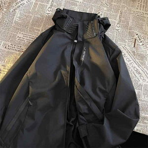 ジャケット 男性用 春秋 登山服 アウトドアウェア 立襟 無地 ポリエステル ブラック カーキ グレー ブルー