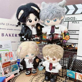 ぬいぐるみ 服 10cm 20cm 着せ替え学院風 制服 学生服 男の子 女の子 綿人形 服 レザージャケット アウター シャツ