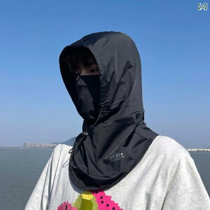 フェイスカバー 男性用 UVカット 接触冷感 ネックウォーマー フェイスガード 紫外線対策 運転 サイクル スポーツ 深グレー 浅グレー ブラック