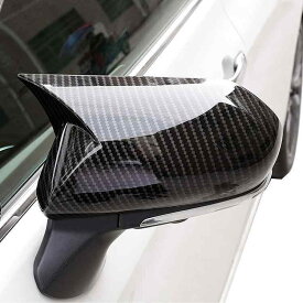 自動車用パーツ ドアミラーカバー ケンメリ 交換式 サイドミラーカバー 亮黒 炭素繊維 ABS樹脂