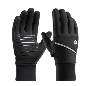 手袋 メンズ 防寒手袋 秋冬用 アウトドア グローブ スポーツ 防風 撥水 厚手 裏起毛 滑り止め付き スマホ対応 黒