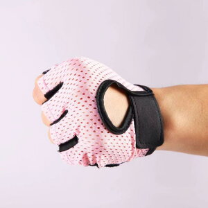 手袋 レディース メンズ アウトドア サイクリング グローブ スポーツ 登山 ハーィンガー ポリエステル 網布 メッシュ バイク 黒 ブラック ピンク系(x2)