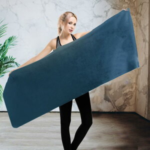 ヨガタオル レディース 運動用 ヨガラグ 極細繊維 滑り止め シリコン 防臭 吸水速乾 軽量 183cm×61cm 紺 香芋紫(x2)