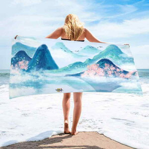 ビーチタオル 吸水速乾タオル マイクロファイバー ヨガ スポーツタオル 旅行 ビーチ バスタオル 白(x30)