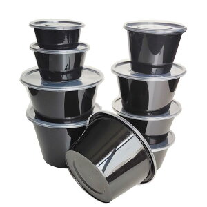 弁当箱 使い捨て 丸型 テイクアウト 容器 プラスチック製 透明 フタ付き 丼 汁物 スープ 大容量 業務用