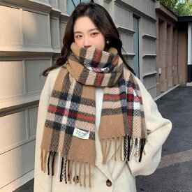 マフラー レディース メンズ 秋冬 チェック柄 暖かい ショール ストール 防寒具 ひざ掛け ピンク系 ブルー系 ブラック系 タッチ(x2)