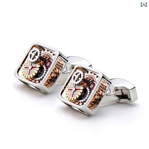 男性用「 幸運」 機械 式 カフスボタン で 軽い 豪華 スタイル スーツ フレンチ シャツ ギフト.カラフルカラーオシャレ