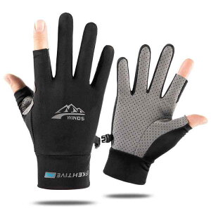 手袋 メンズ 薄型 自転車用手袋 スポーツ 接触冷感 サイクルグローブ 指なしタイプ フィッシング 釣り 運転 ドライブ 春夏(x2)