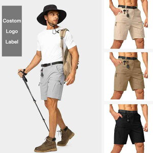 ハーフパンツ メンズ 男性用 ショートパンツ アウトドア ワークパンツ スポーツ カジュアル ウェア 大きいサイズ 速乾 春夏 秋冬 グレー 迷彩柄 緑 黒 紫色 カーキ 茶色 青(x2)