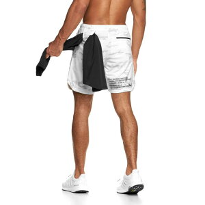 ハーフパンツ メンズ 男性用 スポーツウェア アウトドア トレーニング ランニング 吸湿速乾 短パン ポリエステル ブラック ホワイト 春夏(x2)