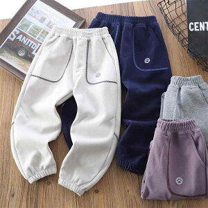 子供服 スウェットパンツ 男の子 ボーイズ 裾絞り ジャージ パンツ スポーティー カジュアル ミドルウエスト コットン 混紡 無地 春秋 グレー パープル 110cm 120cm 130cm 140cm 150cm 160cm 170cm(x7)