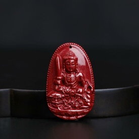 ネックレス メンズ 男性用 干支 本命仏 ペンダントトップ 朱砂 厄除け お守り アクセサリー 大号 小号