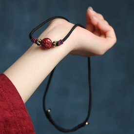 ネックレス メンズ 干支 虎 朱砂 ペンダント 紫金砂 アニマル 彫刻 和風 レトロ アクセサリー