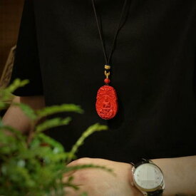 ネックレス レディース メンズ 干支 本命 仏 ペンダントトップ 朱砂 お守り 縁起物