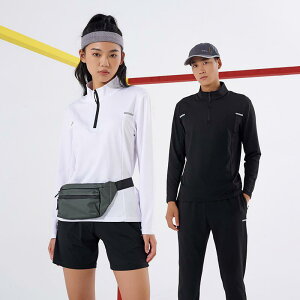 Tシャツ 男性用 スポーツウェア 長袖 秋冬用 速乾性 トレーニングウェア ランニングウェア 立襟 ポリエステル ホワイト レッド グレー ブラック ブルー