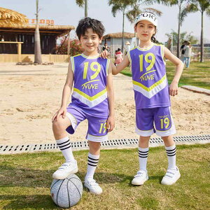 バスケットボールユニフォーム キッズ 男女兼用 上下セット 小学生 幼稚園 トレーニングウェア スポーツウェア ノースリーブ 半袖 春夏 秋冬