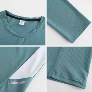 Tシャツ メンズ 男性用 ランニングウェア スポーツウェア 長袖 接触冷感 吸湿速乾 軽量 運動着 トレーニングウェア 春秋 ポリエステル 無地