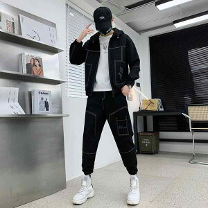 メンズ ジャージ セットアップ 男性用 パーカー ジャケット パンツ 上下セット 運動着 部屋着 スポーティ カジュアル 大きいサイズ ポリエステル ブラック ホワイト グレー