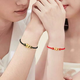 ブレスレット レディース メンズ ペア S999 シルバー スネーク 干支 巳年 蛇モチーフ 赤 黒 ラッキーアイテム 縁起物