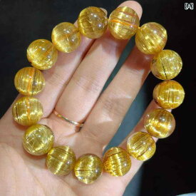 ブレスレット 男女兼用 ゴールドルチルクォーツ 水晶 6mm 7mm 8mm 9mm 10mm 11mm 12mm 13mm 14mm 15mm 16mm ゴールド 石 パワーストーン お守り ラッキーアイテム