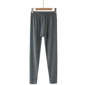 メンズ コットンパンツ 薄手 オールシーズン 男性用 インナー レギンス 中高ウエスト 無地 白 黒 ダークグレー ライトグレー