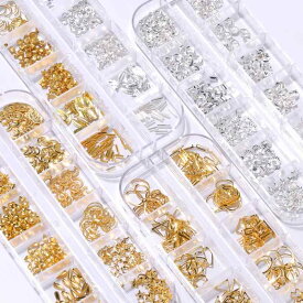 ネイルパーツ 12格ケース ミックスアソートセット メタルパーツ スタッズ ジルコニア DIY デコパーツ レジンパーツ 封入 素材 十字架 薔薇 バラ 郁金香 チューリップ カートン ストロベリー 大理石 マーブル レモン 花柄 フラワー ハート