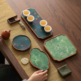 茶托 茶盤 南米胡桃木 茶道道具 禅意 茶席 茶巾 茶托 煎茶道具
