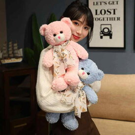 ぬいぐるみ テディベア人形 子供 おもちゃ クマ PP綿 かわいい 黄色 緑色 青色 キャメル ピンク系 深棕色 36cm