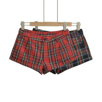 日本 ヴィンテージ レッド CHECK ハーフパンツ ショーツ ショートパンツ  赤チェック ショートパンツの