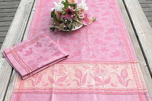 ���l�� �e�[�u�������i�[ Paradise birds pink-apricot ��100%